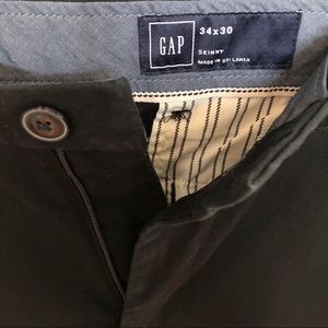 GAP Black Skinny Fit Chinos 34x30